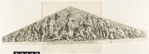 Allegorie van de handel van Amsterdam met de vier continenten door Hubertus Quellinus
